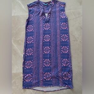 Tori Richard Dress Size Small Pink Purple Sleeveless Modal Spandex Pullover